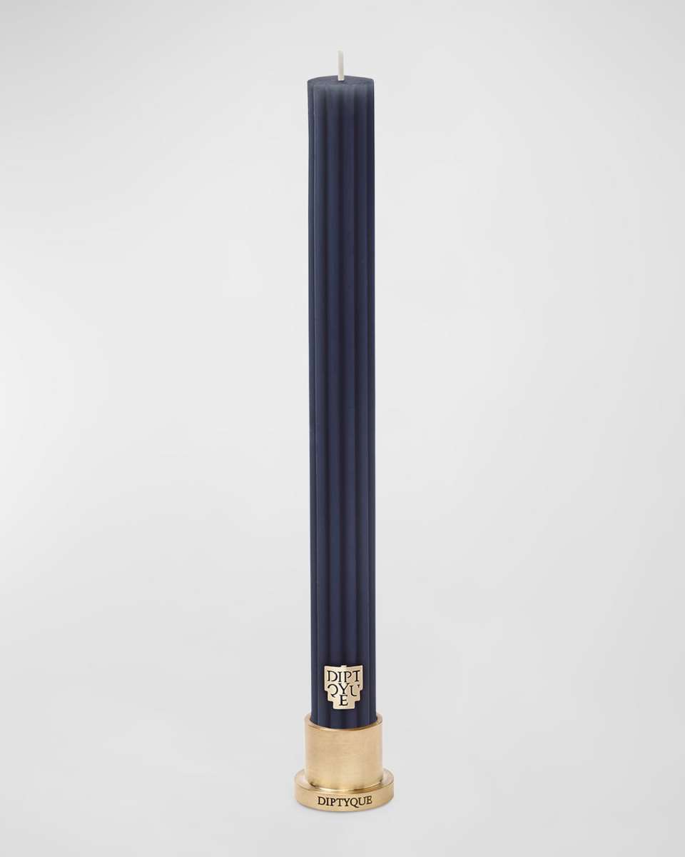 2.4 oz. Baies Scented Ribbed Taper Candle - Limited Edition